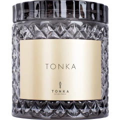 Парфюмированная свеча Tonka стакан серый 220мл
