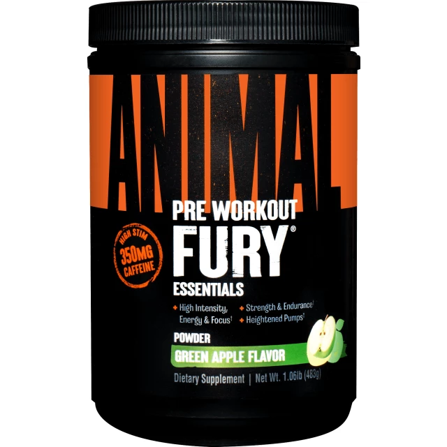 Предтренировочный комплекс Animal Fury "Зеленое яблоко"