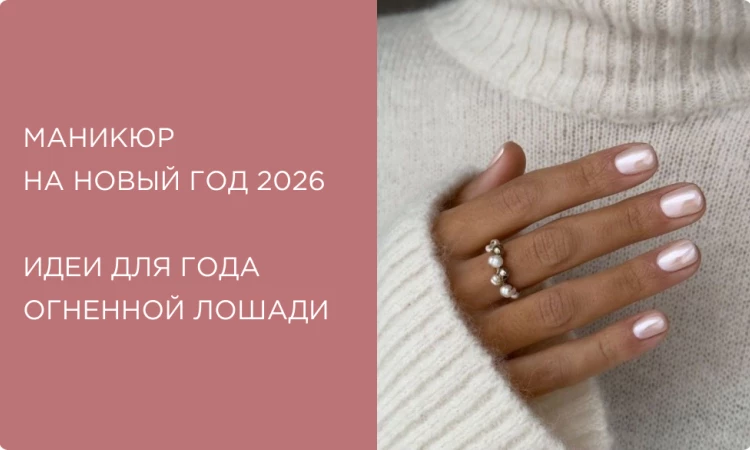 Новогодний маникюр 2025/2026: актуальные идеи, цвета и дизайны для года Огненной Лошади