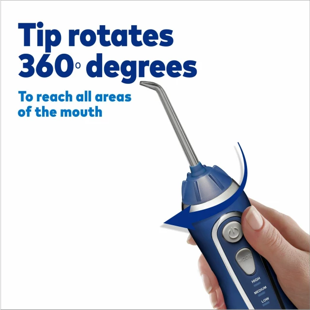 Портативный ирригатор Waterpik WP-583 EU Cordless Advanced 2.0 Blue - изображение 8