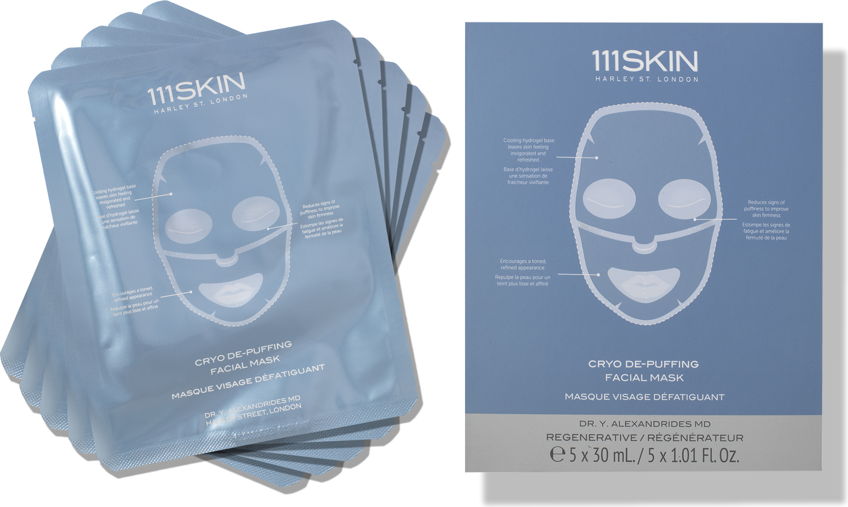 Купить противоотечную крио маску для лица 5 шт (Cryo De-Puffing Facial ...