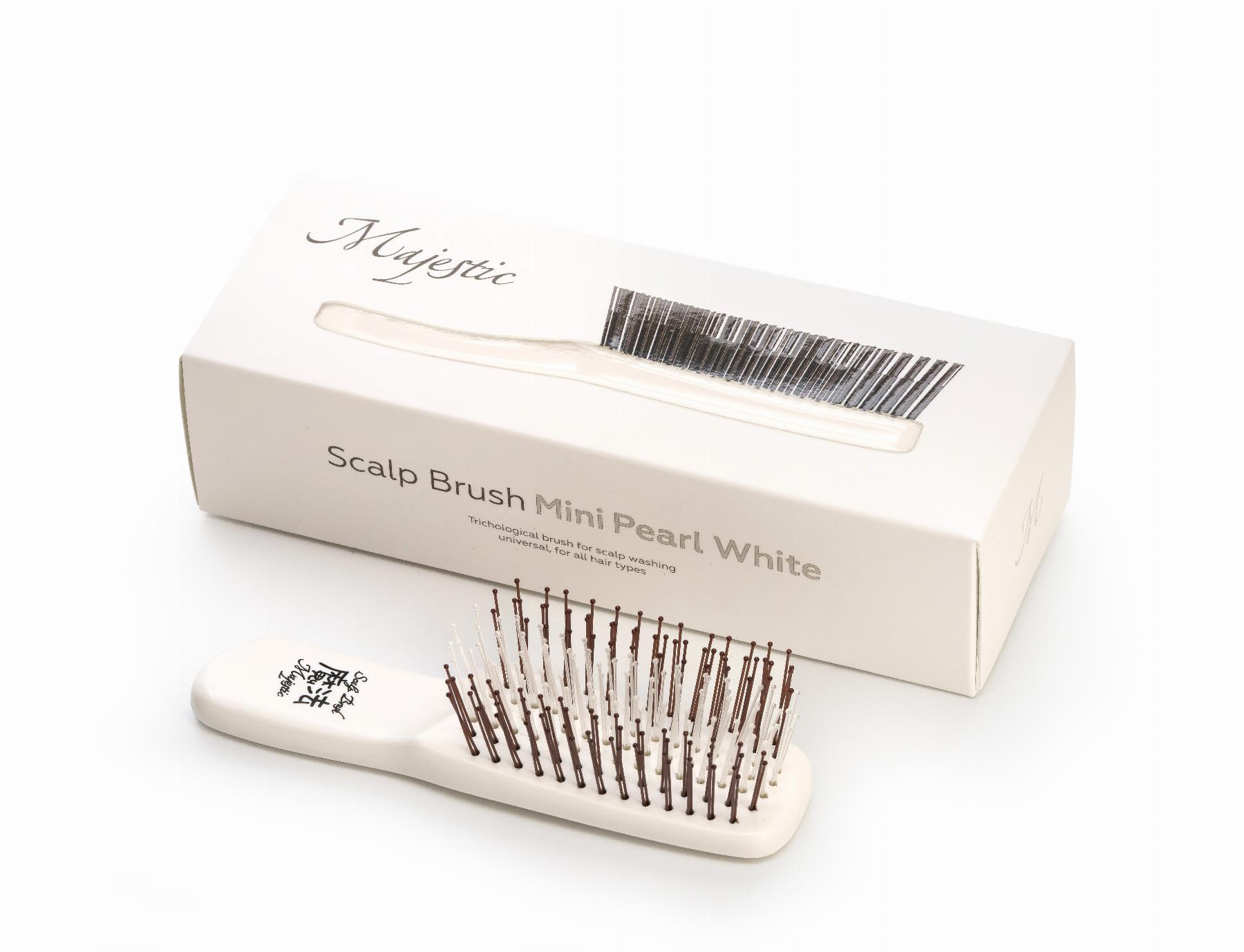Купить расческу Majestic Pearl White Mini (Scalp Brush Pearl White Mini ...